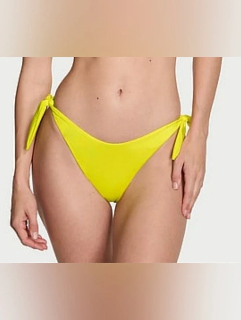 LDD/L/XXL VS PINK Swim Twist It Bandeau Bikini Top Side Tie Brazilian Bikini Set